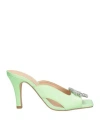 Gaelle Paris Gaëlle Paris Woman Sandals Lime Green Size 7 Textile Fibers In Green