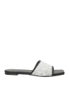 Gaelle Paris Gaëlle Paris Woman Sandals Off White Size 8 Textile Fibers In Off White