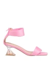 Gaelle Paris Gaëlle Paris Woman Sandals Pink Size 7 Textile Fibers