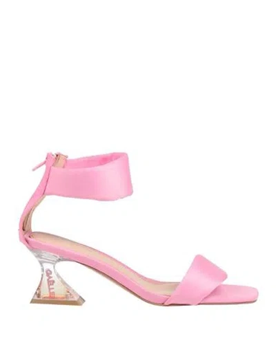 Gaelle Paris Gaëlle Paris Woman Sandals Pink Size 7 Textile Fibers