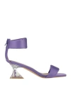 Gaelle Paris Gaëlle Paris Woman Sandals Purple Size 7 Textile Fibers