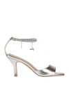 Gaelle Paris Gaëlle Paris Woman Sandals Silver Size 8 Textile Fibers