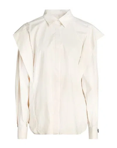 Gaelle Paris Gaëlle Paris Woman Shirt Beige Size 6 Cotton, Elastane