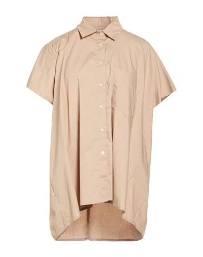 Gaelle Paris Gaëlle Paris Woman Shirt Beige Size 6 Cotton In Gold
