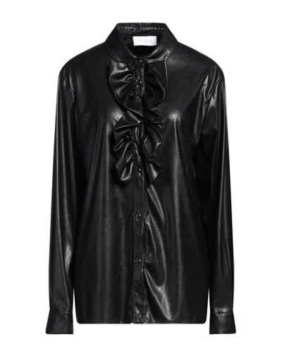 Gaelle Paris Gaëlle Paris Woman Shirt Black Size 10 Polyester, Polyurea