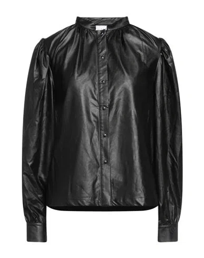 Gaelle Paris Gaëlle Paris Woman Shirt Black Size 10 Polyurethane