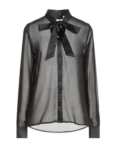 Gaelle Paris Gaëlle Paris Woman Shirt Black Size 6 Polyester, Elastane