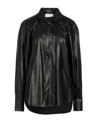 Gaelle Paris Gaëlle Paris Woman Shirt Black Size 8 Polyurethane