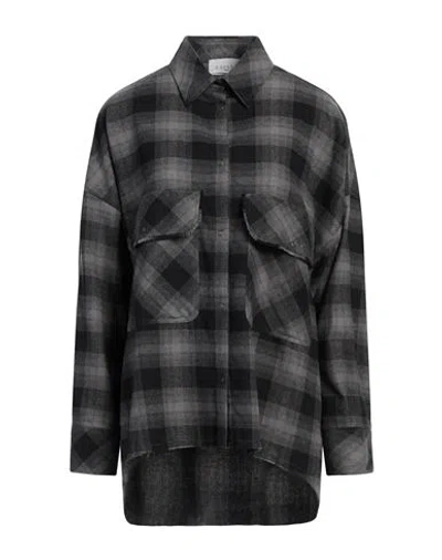 Gaelle Paris Gaëlle Paris Woman Shirt Grey Size 4 Cotton, Polyester In Black