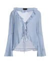 Gaelle Paris Gaëlle Paris Woman Top Light Blue Size 10 Polyester In Blue