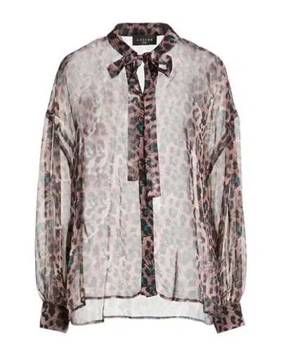 Gaelle Paris Gaëlle Paris Woman Shirt Light Brown Size 4 Polyester In Beige