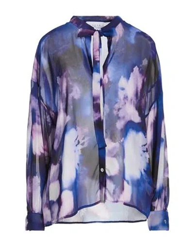 Gaelle Paris Gaëlle Paris Woman Shirt Navy Size 4 Polyester In Blue