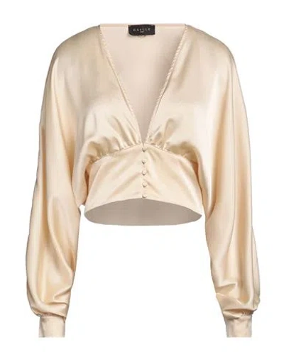 Gaelle Paris Gaëlle Paris Woman Shirt Sand Size 6 Polyester In Brown