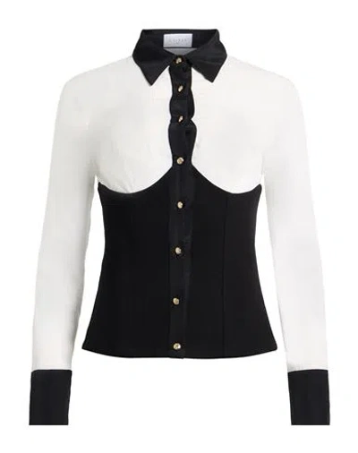 Gaelle Paris Gaëlle Paris Woman Shirt White Size 6 Rayon, Polyamide, Elastane, Polyester