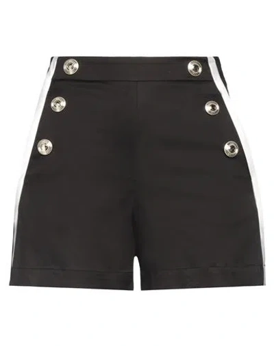 Gaelle Paris Gaëlle Paris Woman Shorts & Bermuda Shorts Black Size 6 Cotton, Viscose, Elastane