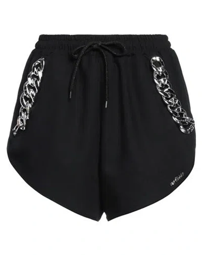 Gaelle Paris Gaëlle Paris Woman Shorts & Bermuda Shorts Black Size 8 Polyester, Viscose, Elastane