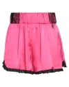 Gaelle Paris Gaëlle Paris Woman Shorts & Bermuda Shorts Fuchsia Size 8 Polyester, Elastane In Pink