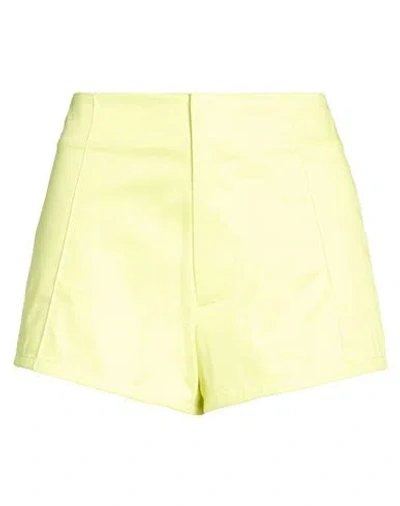 Gaelle Paris Gaëlle Paris Woman Shorts & Bermuda Shorts Lime Green Size 4 Cotton, Elastane In Yellow