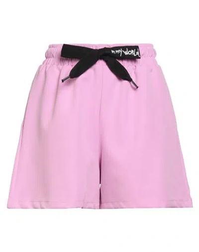 Gaelle Paris Gaëlle Paris Woman Shorts & Bermuda Shorts Pink Size 3 Polyester, Elastane In Pattern
