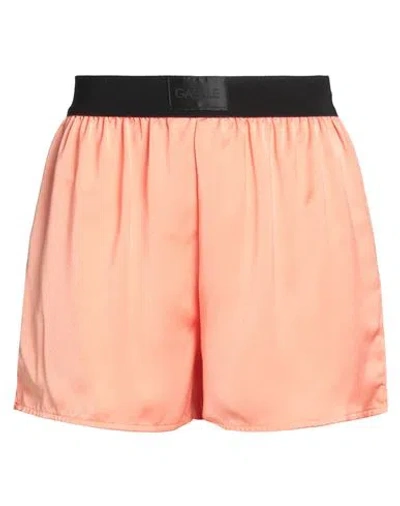 Gaelle Paris Gaëlle Paris Woman Shorts & Bermuda Shorts Salmon Pink Size 1 Polyester In Orange