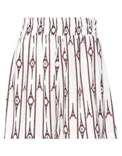 Gaelle Paris Gaëlle Paris Woman Shorts & Bermuda Shorts White Size 8 Polyester