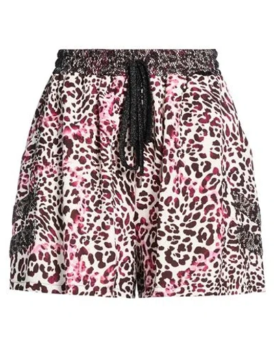 Gaelle Paris Gaëlle Paris Woman Shorts & Bermuda Shorts White Size 8 Polyester, Elastane