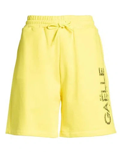 Gaelle Paris Gaëlle Paris Woman Shorts & Bermuda Shorts Yellow Size 3 Cotton