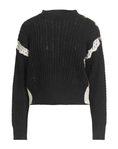 Gaelle Paris Gaëlle Paris Woman Sweater Black Size 3 Acrylic, Polyester, Polyamide
