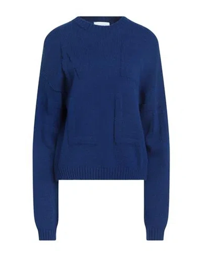 Gaelle Paris Gaëlle Paris Woman Sweater Blue Size 3 Acrylic, Wool, Viscose, Alpaca Wool