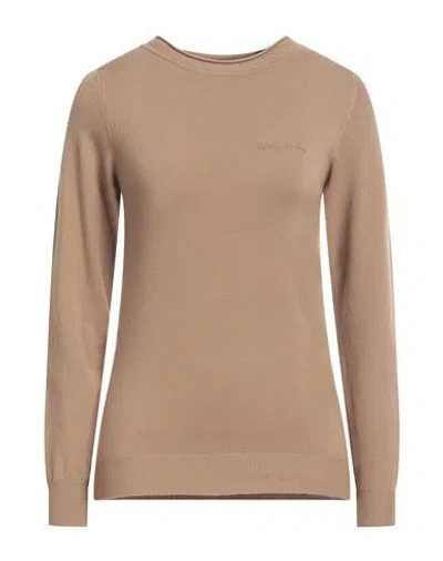 Gaelle Paris Gaëlle Paris Woman Sweater Camel Size 2 Polyamide, Viscose In Beige