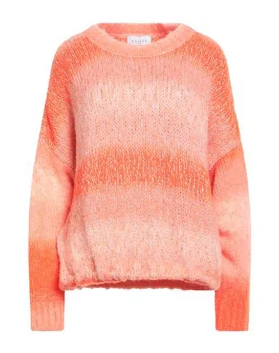 Gaelle Paris Gaëlle Paris Woman Sweater Coral Size 1 Acrylic, Polyamide, Wool, Polyester In Orange