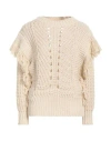 Gaelle Paris Gaëlle Paris Woman Sweater Cream Size 2 Acrylic, Viscose, Wool, Alpaca Wool In White