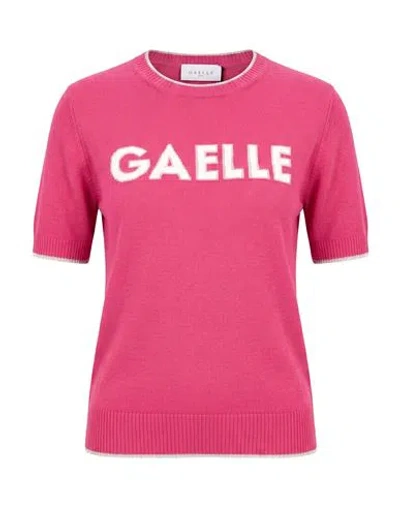 Gaelle Paris Gaëlle Paris Woman Sweater Fuchsia Size 0 Cotton, Acrylic, Viscose, Polyamide, Polyester In Pink
