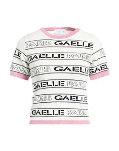 Gaelle Paris Gaëlle Paris Woman Sweater Ivory Size 2 Viscose, Nylon, Metallic Fiber In White
