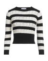 Gaelle Paris Gaëlle Paris Woman Sweater Ivory Size 3 Viscose, Polyester, Polyamide In Black