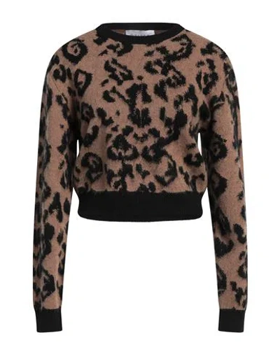 Gaelle Paris Gaëlle Paris Woman Sweater Light Brown Size 1 Polyamide, Synthetic Fibers, Wool, Mohair Wool, Cashme