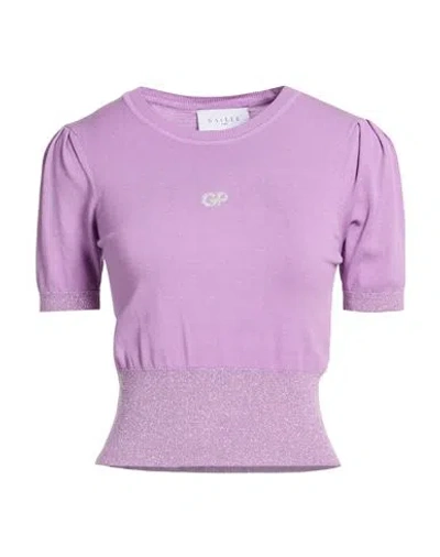 Gaelle Paris Gaëlle Paris Woman Sweater Lilac Size 1 Viscose, Polyester, Metallic Fiber In Brown