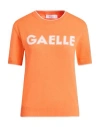 Gaelle Paris Gaëlle Paris Woman Sweater Orange Size 1 Cotton, Acrylic, Viscose, Polyamide, Polyester
