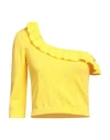 Gaelle Paris Gaëlle Paris Woman Sweater Yellow Size 1 Viscose, Polyamide In Yellow