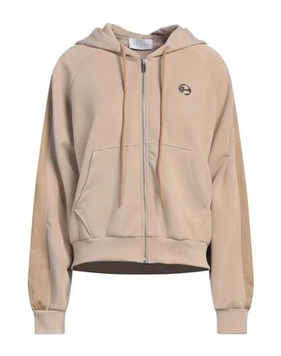 Gaelle Paris Gaëlle Paris Woman Sweatshirt Beige Size 4 Polyester, Viscose, Elastane, Cotton