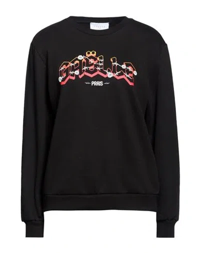 Gaelle Paris Gaëlle Paris Woman Sweatshirt Black Size 1 Cotton In Animal Print