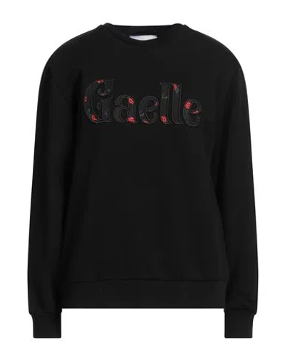 Gaelle Paris Gaëlle Paris Woman Sweatshirt Black Size 1 Cotton, Polyester