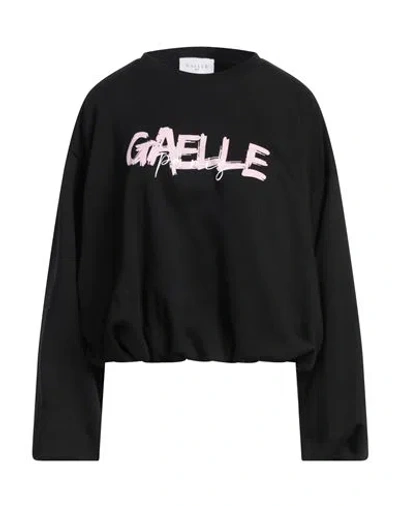 Gaelle Paris Gaëlle Paris Woman Sweatshirt Black Size 1 Cotton, Polyester