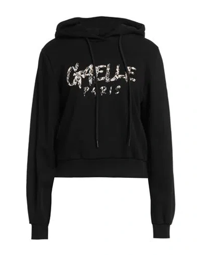 Gaelle Paris Gaëlle Paris Woman Sweatshirt Black Size 1 Cotton, Polyester