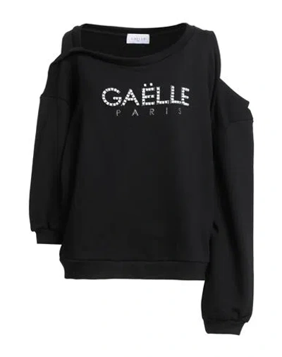 Gaelle Paris Gaëlle Paris Woman Sweatshirt Black Size 1 Cotton, Polyester