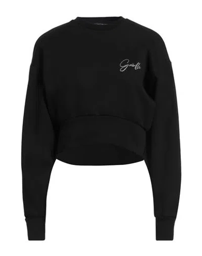 Gaelle Paris Gaëlle Paris Woman Sweatshirt Black Size 1 Cotton, Polyester, Elastane