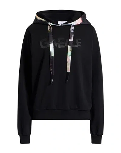 Gaelle Paris Gaëlle Paris Woman Sweatshirt Black Size 1 Cotton, Polyester, Elastane