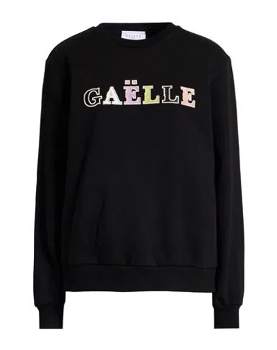 Gaelle Paris Gaëlle Paris Woman Sweatshirt Black Size 1 Cotton, Polyester, Elastane In Neutral