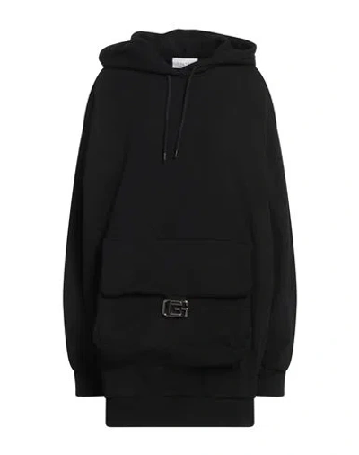 Gaelle Paris Gaëlle Paris Woman Sweatshirt Black Size 2 Cotton, Elastane