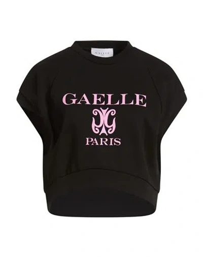 Gaelle Paris Gaëlle Paris Woman Sweatshirt Black Size 2 Cotton, Polyester